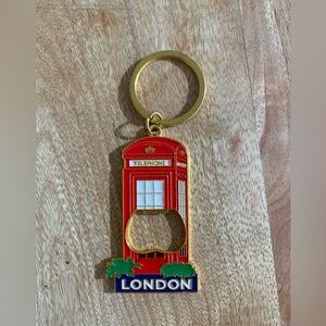 London Iconic Red Telephone Booth Keychain & Bottle Opener